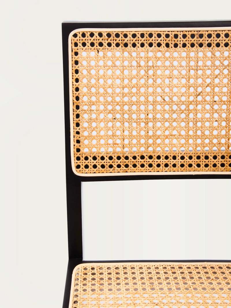 Cadeira clássica em rotim natural e madeira de freixo - Compass FurnMod - 3