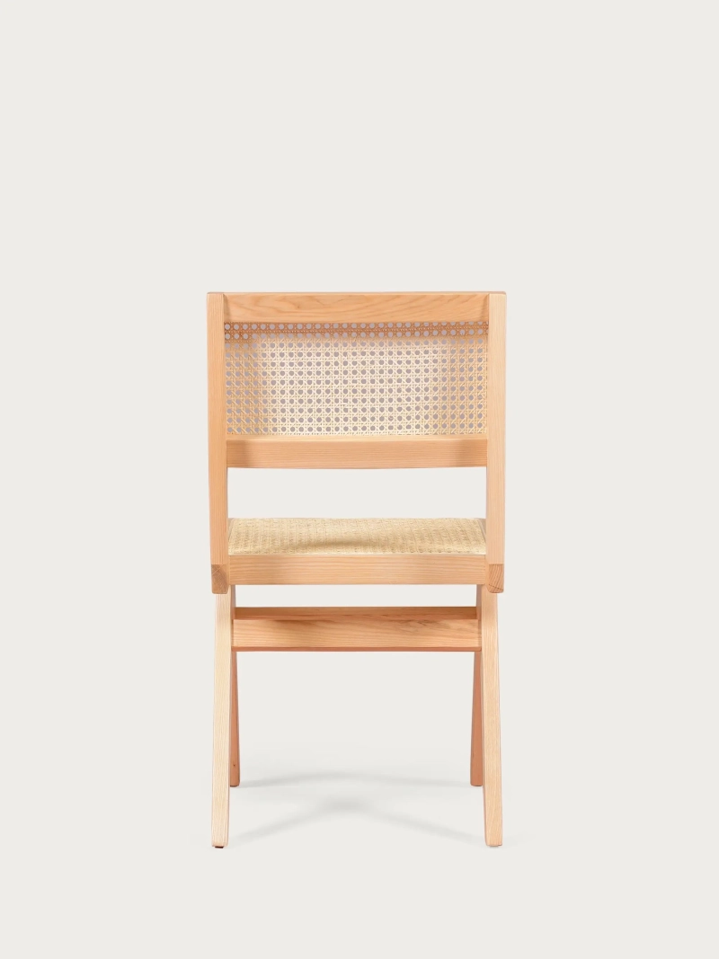 Chaise classique en rotin naturel et bois de frêne - Compass FurnMod - 16