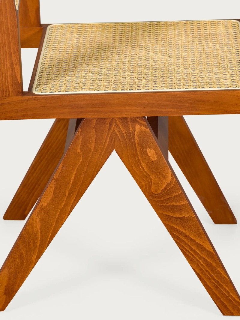 Silla clásica en ratán natural y madera de fresno - Compass FurnMod - 17
