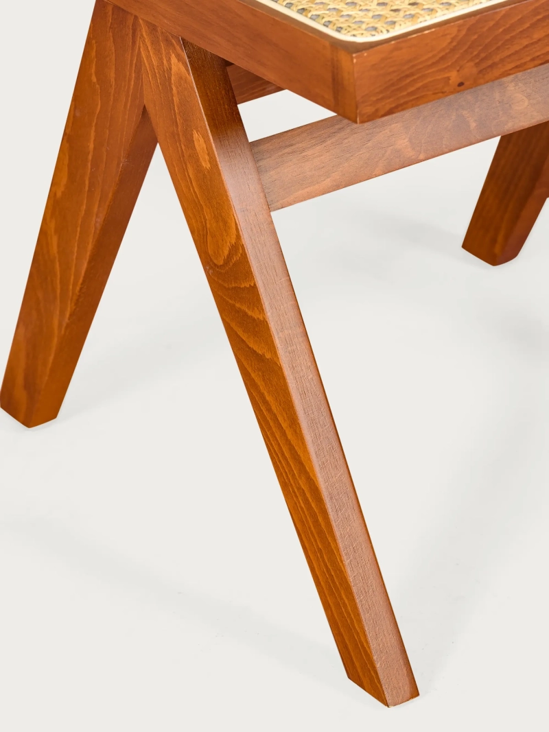 Klassieke stoel in naturel rotan en essenhout - Intex Compass FurnMod - 21