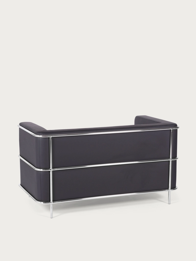 2-Sitzer-Sofa aus Öko-Leder mit Gestell aus Edelstahl - Torino FurnMod - 1