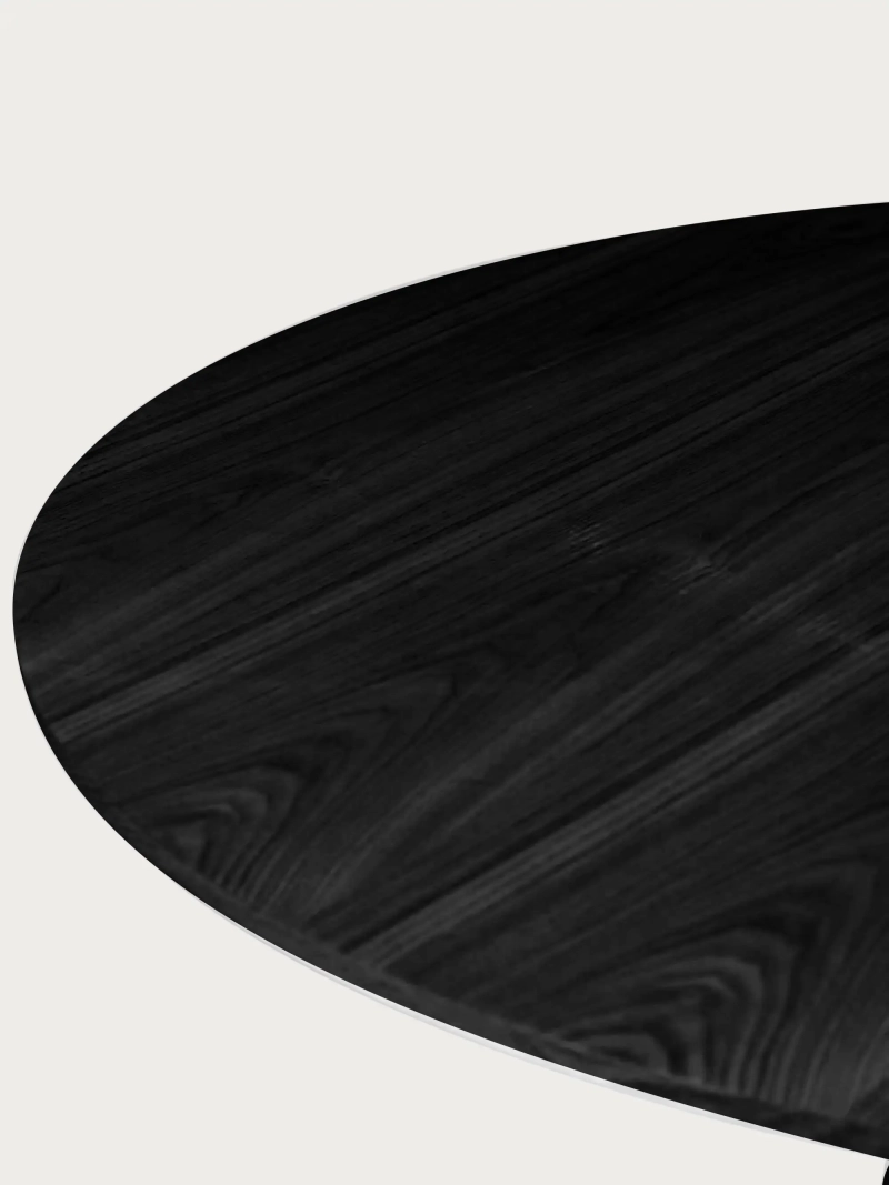 Mesa de comedor con pie central en madera de fresno (100cm) - Nest FurnMod - 7
