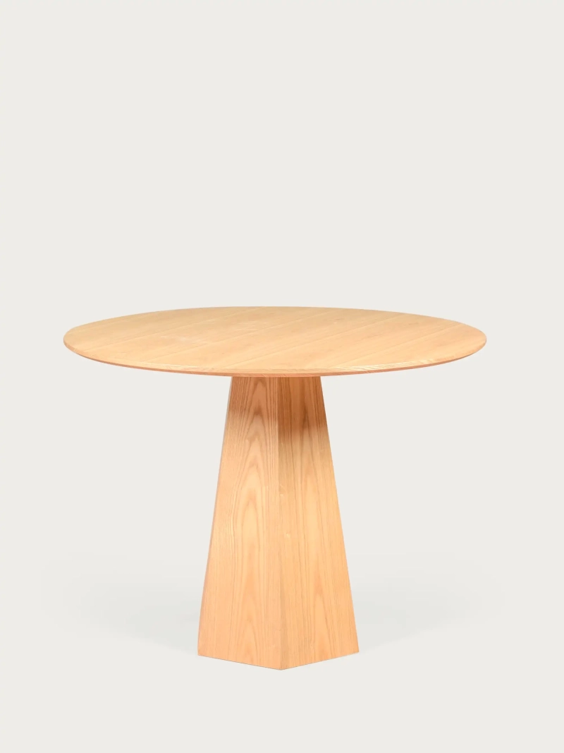 Mesa de comedor con pie central en madera de fresno (100cm) - Nest FurnMod - 1