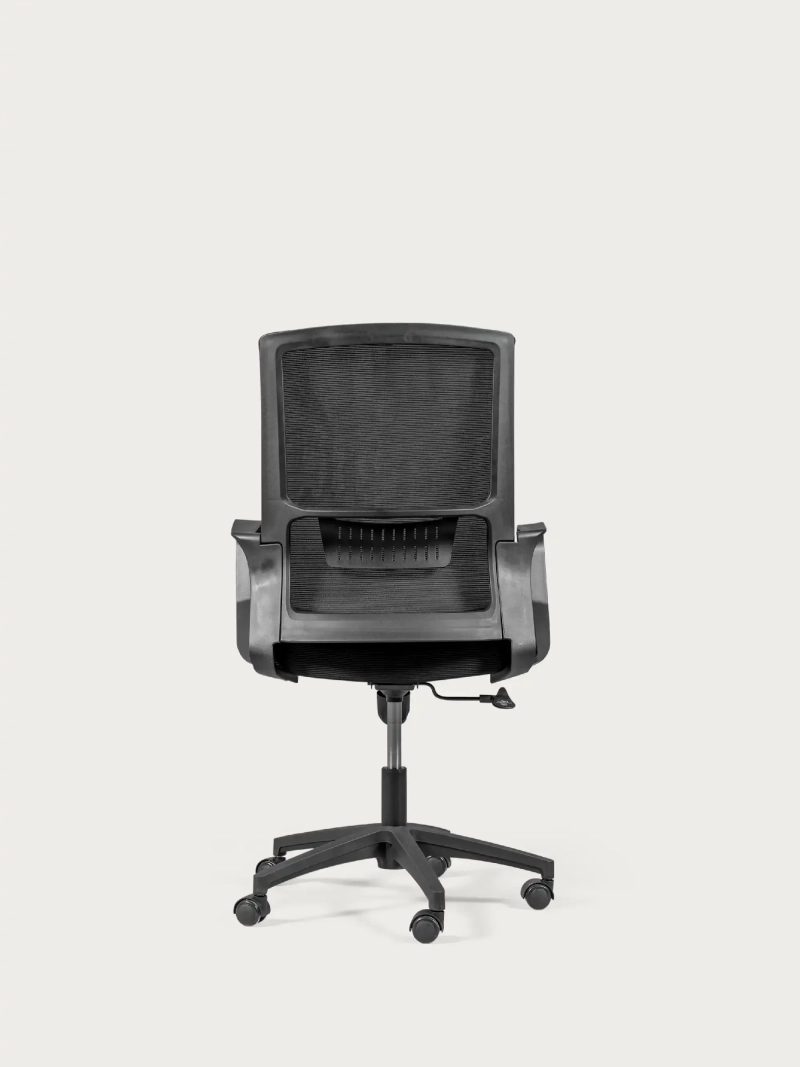 Silla de oficina ergonómica regulable en malla transpirable con acabados negros - Mesh FurnMod - 7