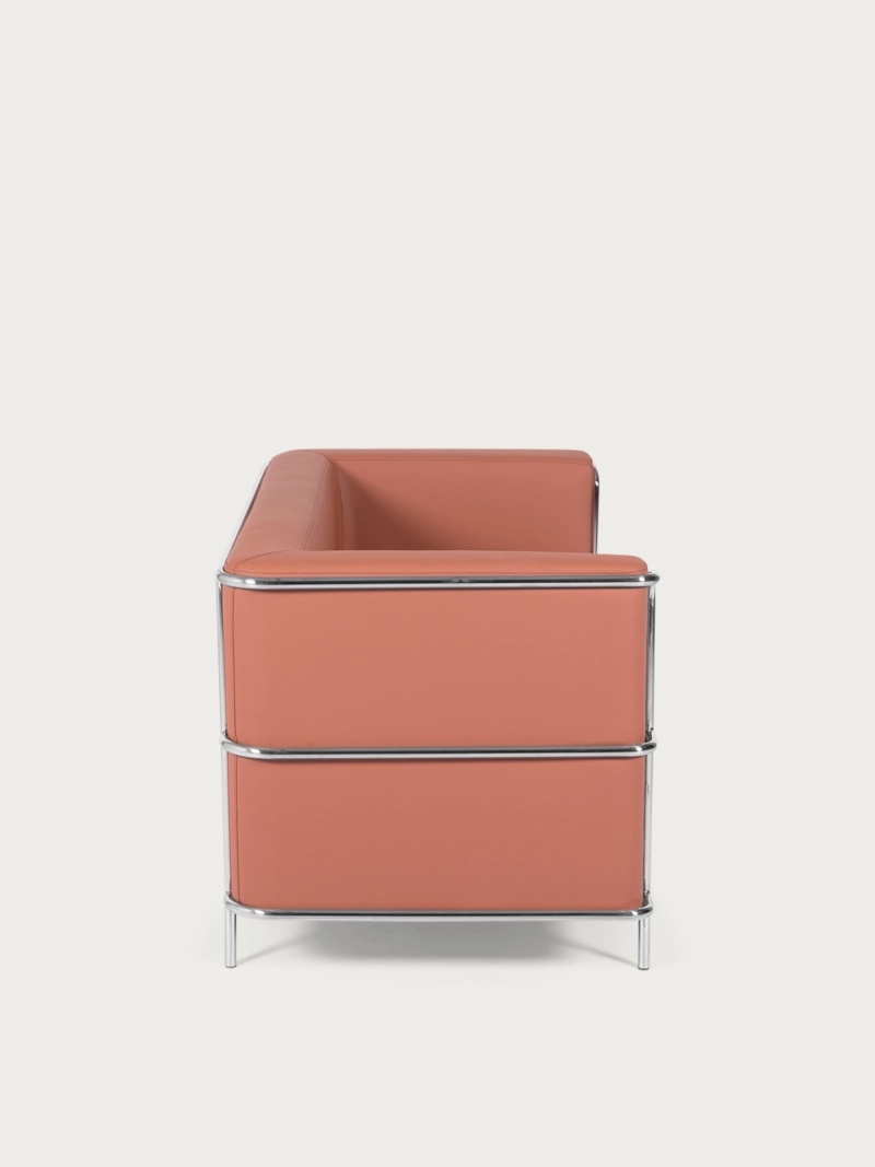 Sofá de 2 plazas en polipiel con estructura en acero inoxidable - Torino FurnMod - 21