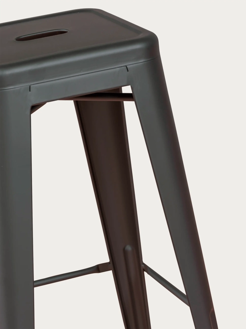 Taburete metálico en acero lacado (76cm) - Bistro FurnMod - 2