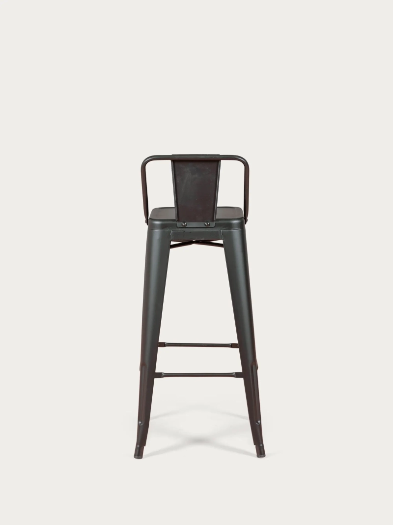 hocker Industriemetall mit niedriger Rückenlehne (76cm) - Bistro FurnMod - 1