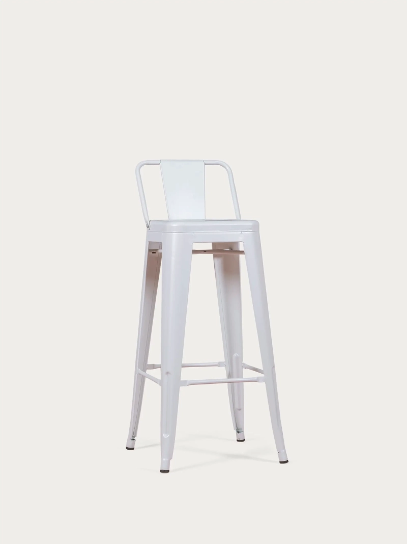banco industrial em metal com encosto baixo (76cm) - Bistro FurnMod - 7