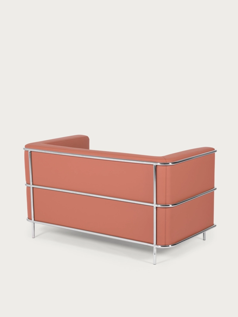 2-Sitzer-Sofa aus Öko-Leder mit Gestell aus Edelstahl - Torino FurnMod - 22