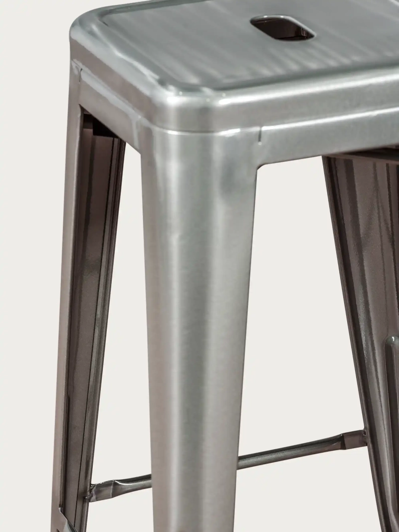 hocker Metall stapelbar Stahl (68cm) - Bistro FurnMod - 2