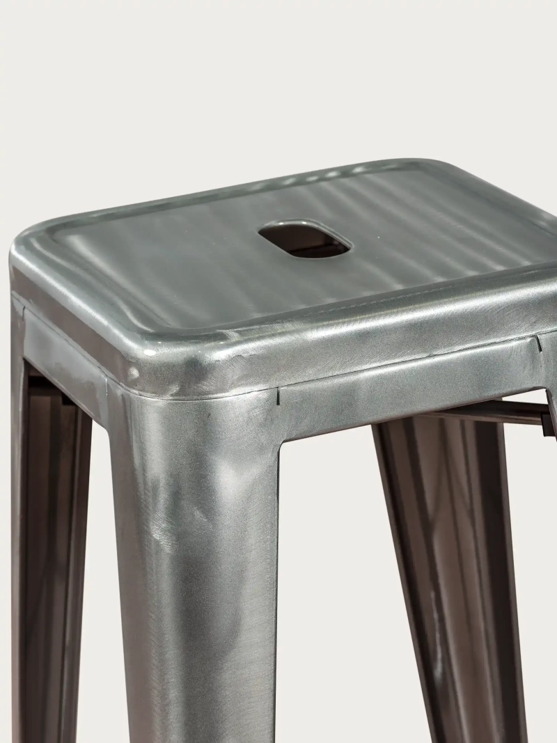 stolička priemyselná stohovateľná z metalizovanej ocele (76 cm) - Bistro FurnMod - 1