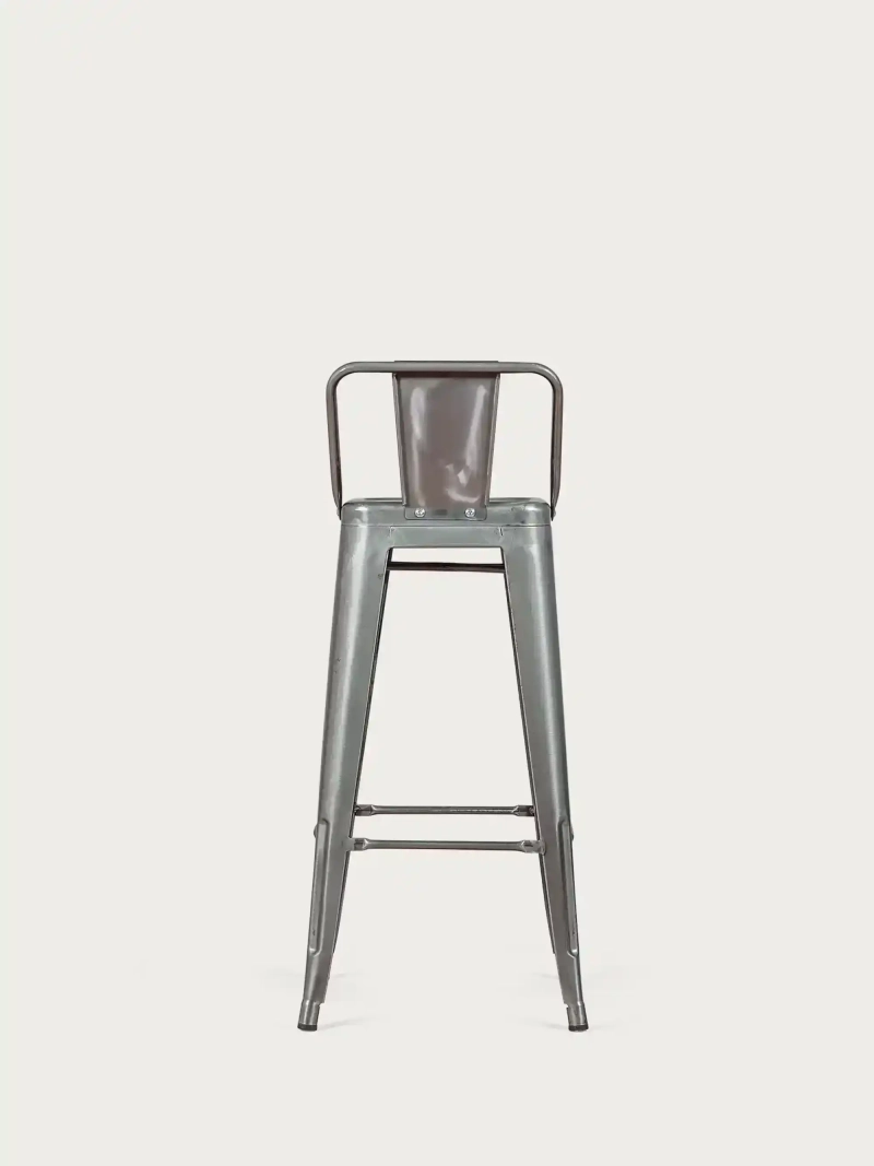 jakkara teollinen metalloitu teräs matalalla selkänojalla (76cm) - Bistro FurnMod - 8