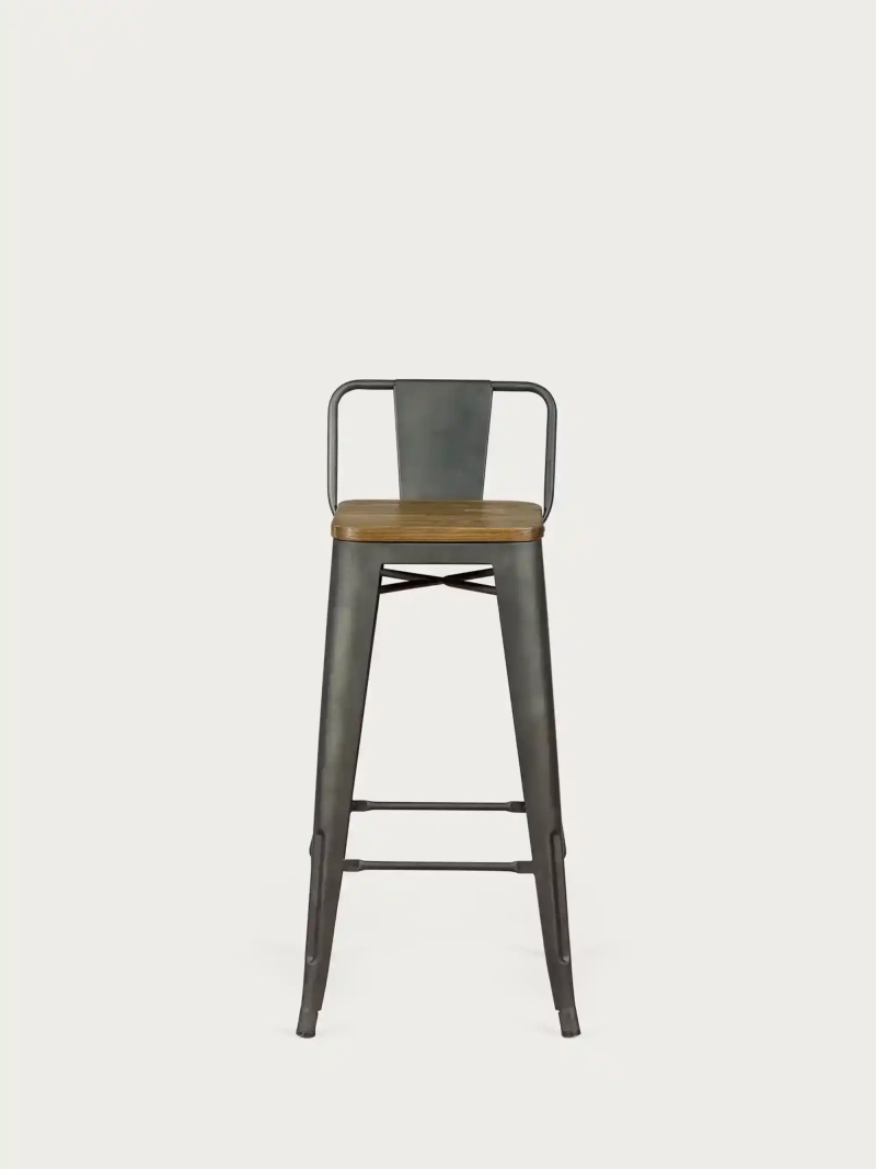 Taburete alto de bar Bistro con respaldo | Estabilidad y diseño