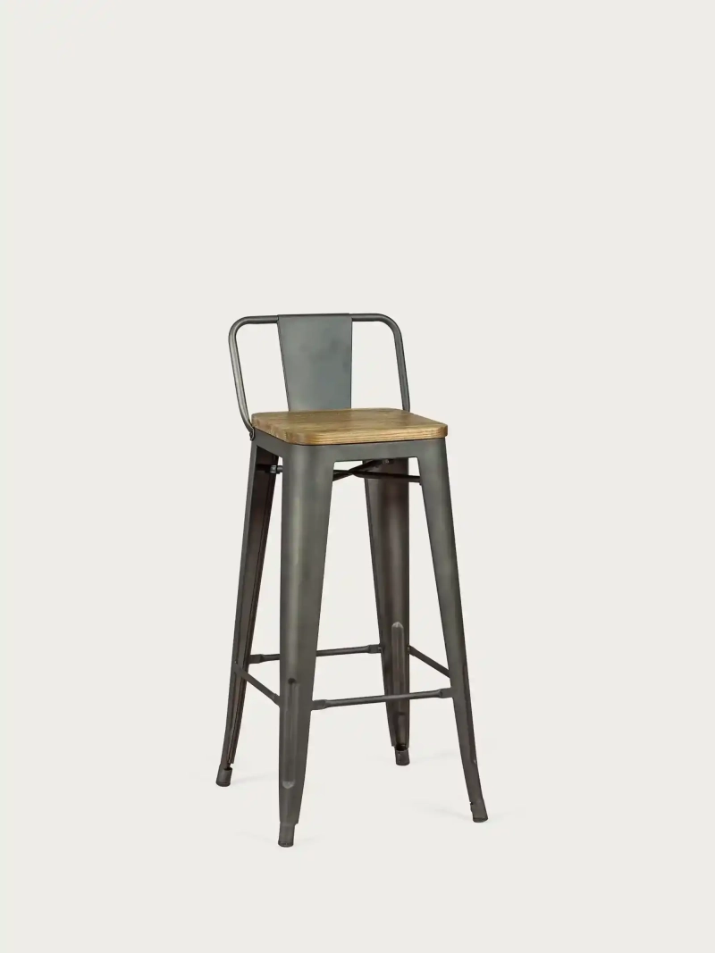 Taburete alto de bar Bistro con respaldo | Estabilidad y diseño