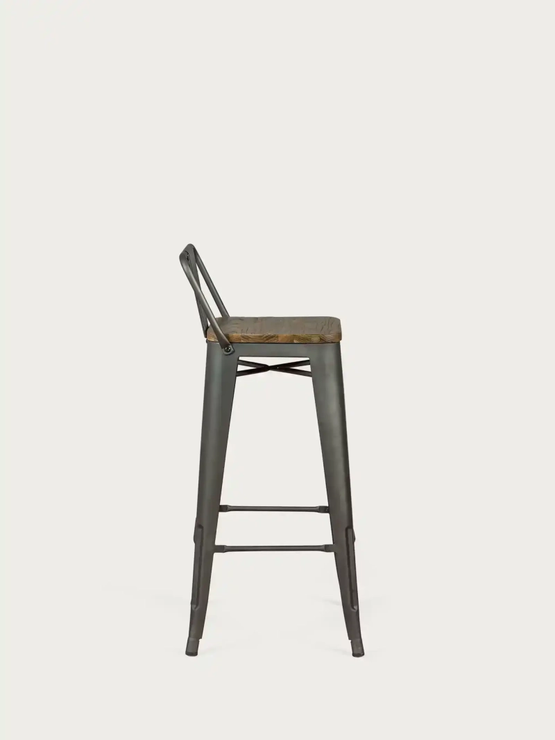 Taburete alto de bar Bistro con respaldo | Estabilidad y diseño