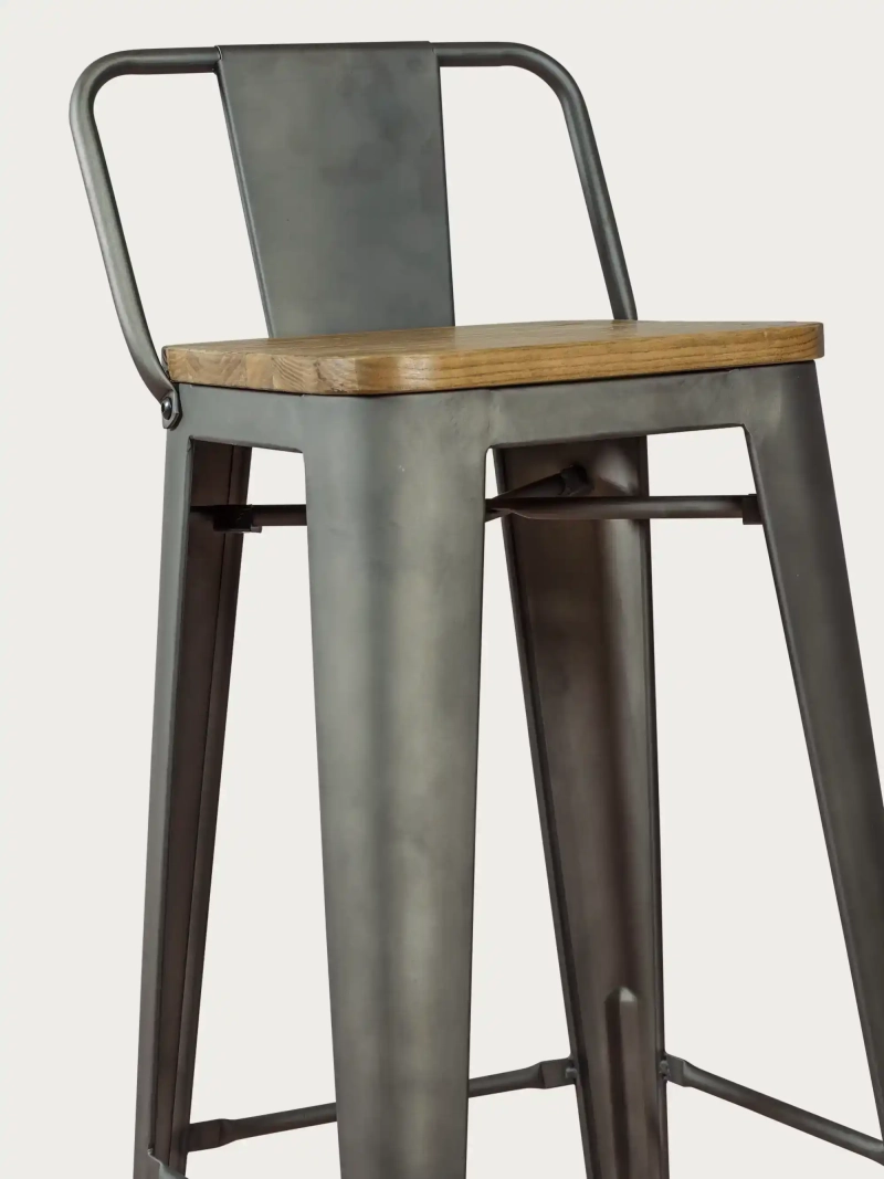 Taburete alto de bar Bistro con respaldo | Estabilidad y diseño