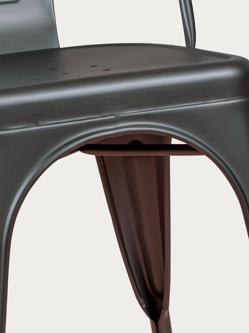 Cadeira de aço metálico de estilo industrial - Bistro FurnMod - 7