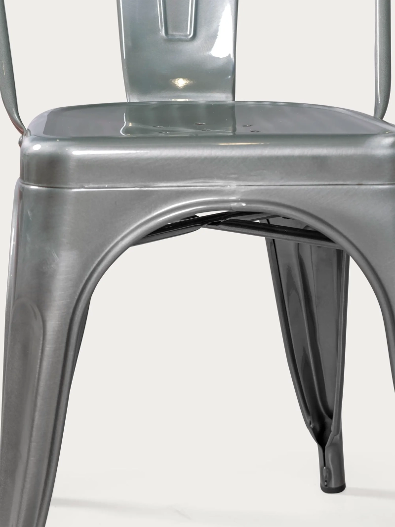 Industrial chair in metallic steel - Bistro FurnMod - 1
