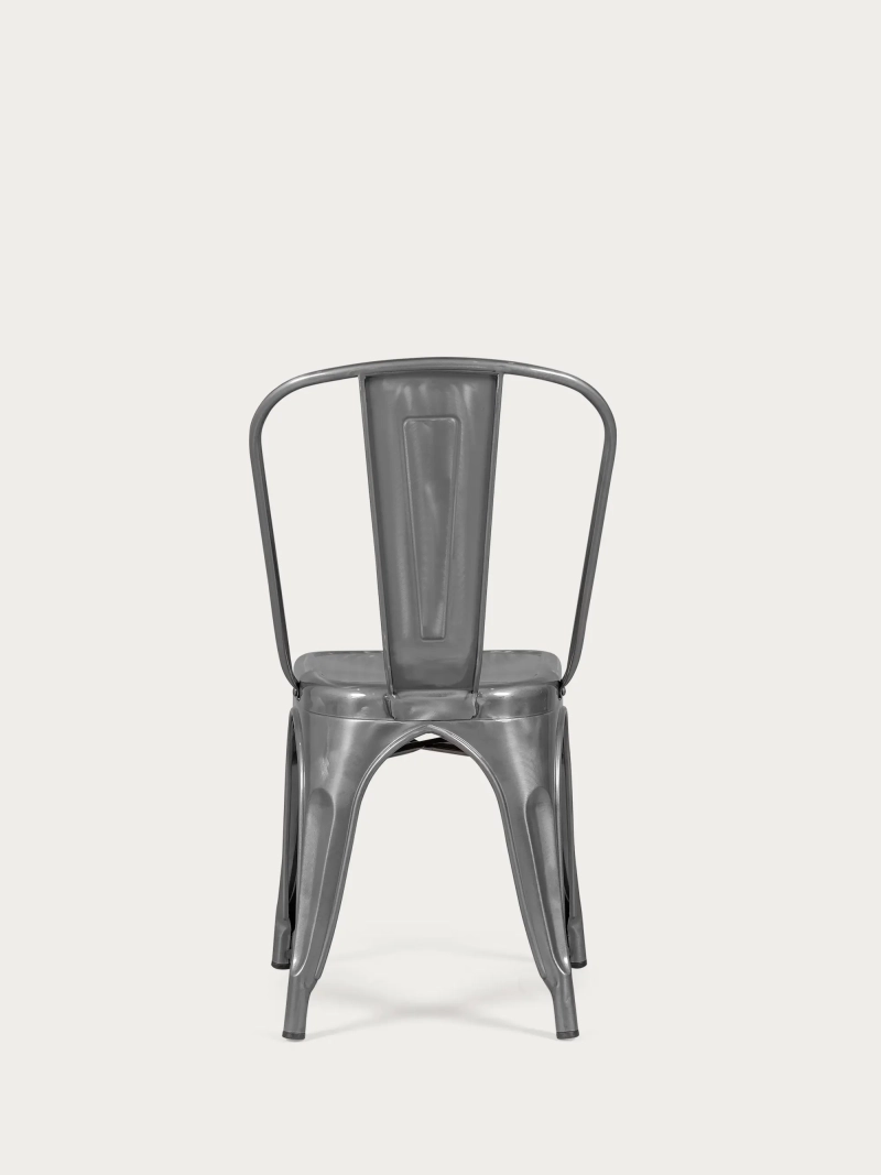 Silla industrial en acero metalizado - Bistro FurnMod - 1