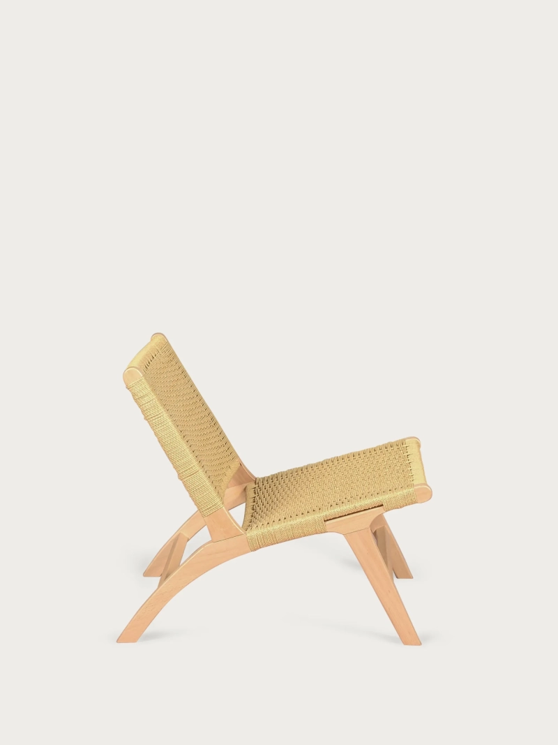 Sillón nórdico en madera de haya y cuerda ecológica - Liam FurnMod - 1