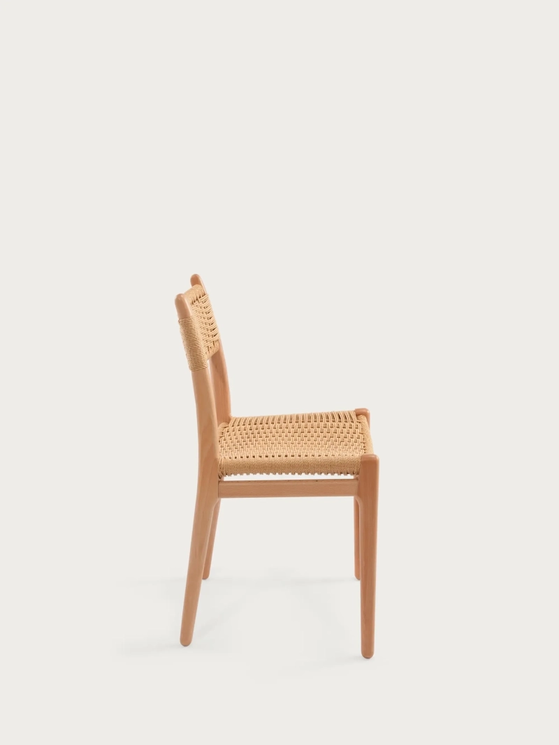 Nordic beech wood dining chair - Liam FurnMod - 8