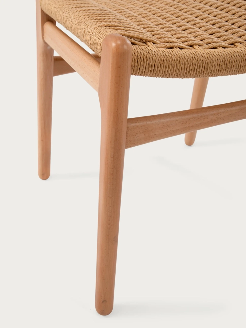 Nordic beech wood dining chair - Liam FurnMod - 2