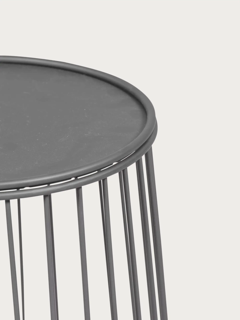 Round table d'appoint en acier utilisable à l'extérieur - Tanzania FurnMod - 1