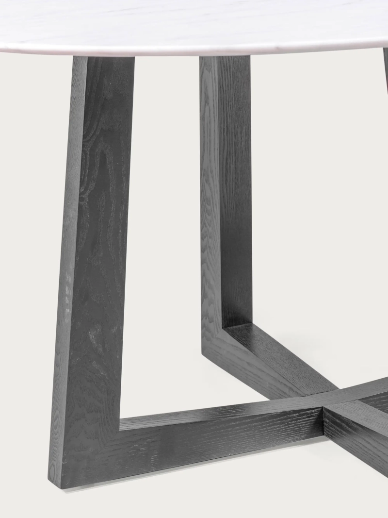 Carrara marmeren ronde eettafel (150cm) - Soho FurnMod - 2