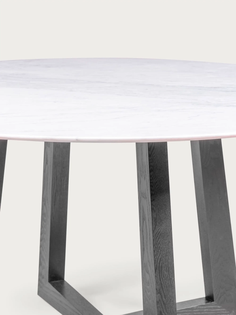 Mesa de comedor redonda en mármol de Carrara (150cm) - Soho FurnMod - 3