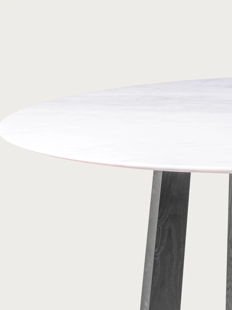 Mesa de comedor redonda en mármol de Carrara (150cm) - Soho FurnMod - 4