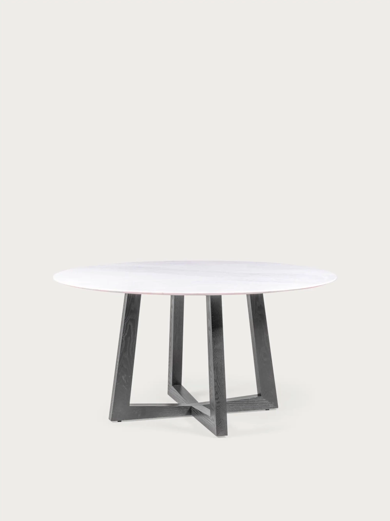 Carrara marble round dining table (150cm) - Soho FurnMod - 1