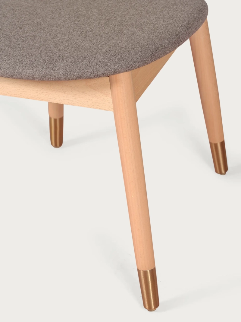 Silla en madera de haya y ratán natural con cojín de algodón - Marsh FurnMod - 1