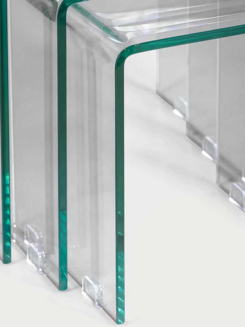 Sidobord i härdat glas - Ice FurnMod - 1