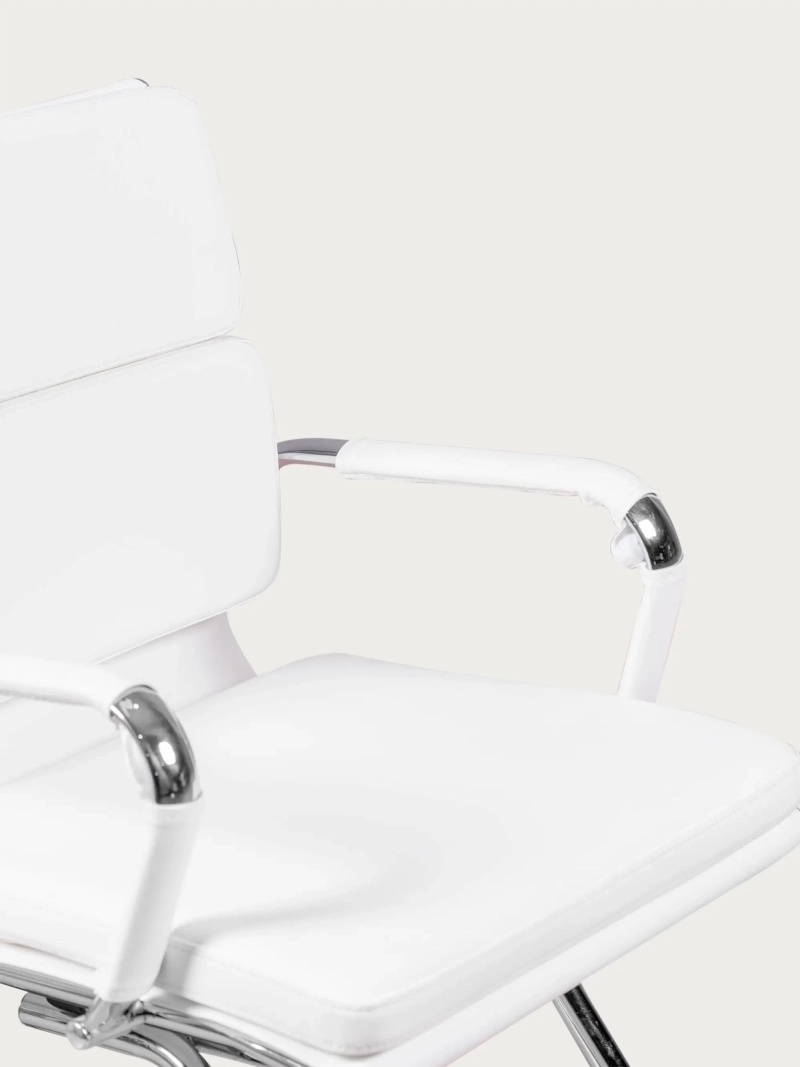 Silla de oficina fija con respaldo bajo y acabado tapizado - Alu S FurnMod - 10