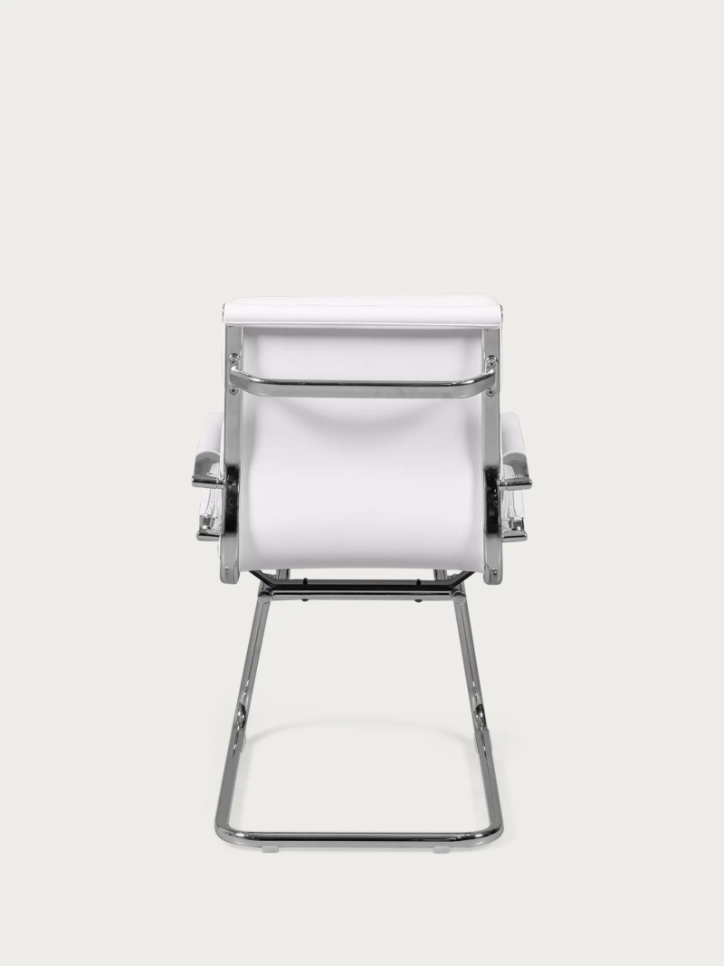 Silla de oficina fija con respaldo bajo y acabado tapizado - Alu S FurnMod - 18