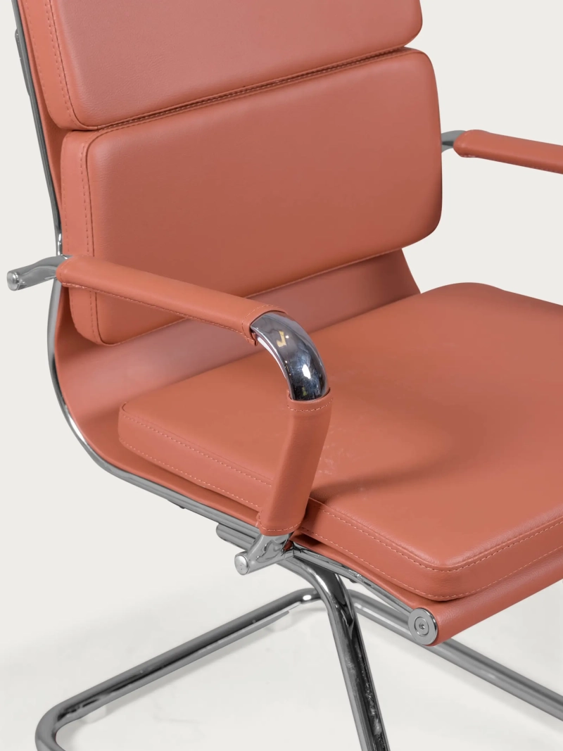 Silla de oficina fija con respaldo bajo y acabado tapizado - Alu S FurnMod - 19