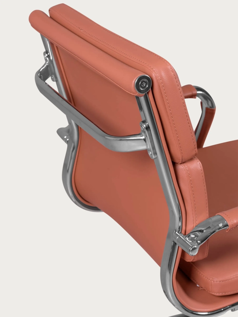 Silla de oficina fija con respaldo bajo y acabado tapizado - Alu S FurnMod - 23