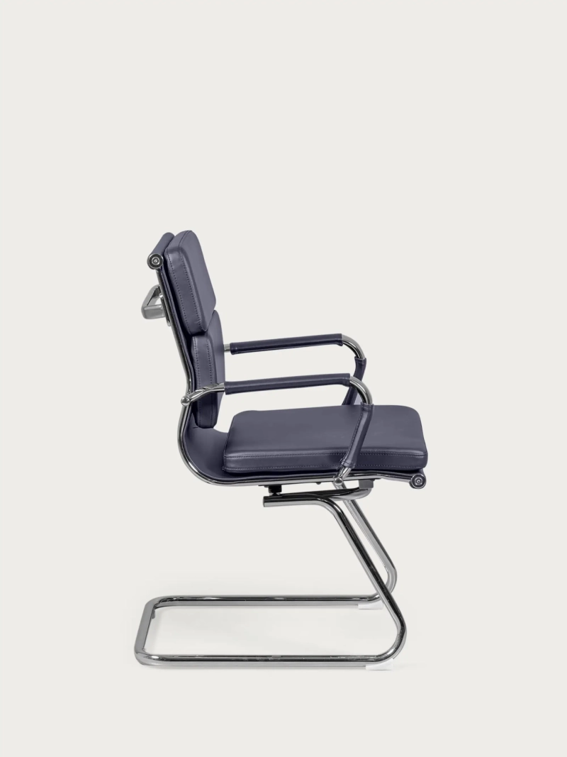 Silla de oficina fija con respaldo bajo y acabado tapizado - Alu S FurnMod - 8