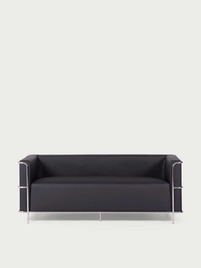 3-personers sofa i øko-læder med stel i rustfrit stål - Torino FurnMod - 2