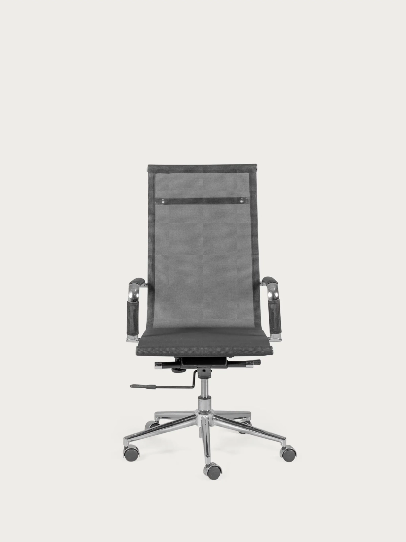 Silla de oficina con respaldo alto de malla de fibra transpirable - Alu FurnMod - 1