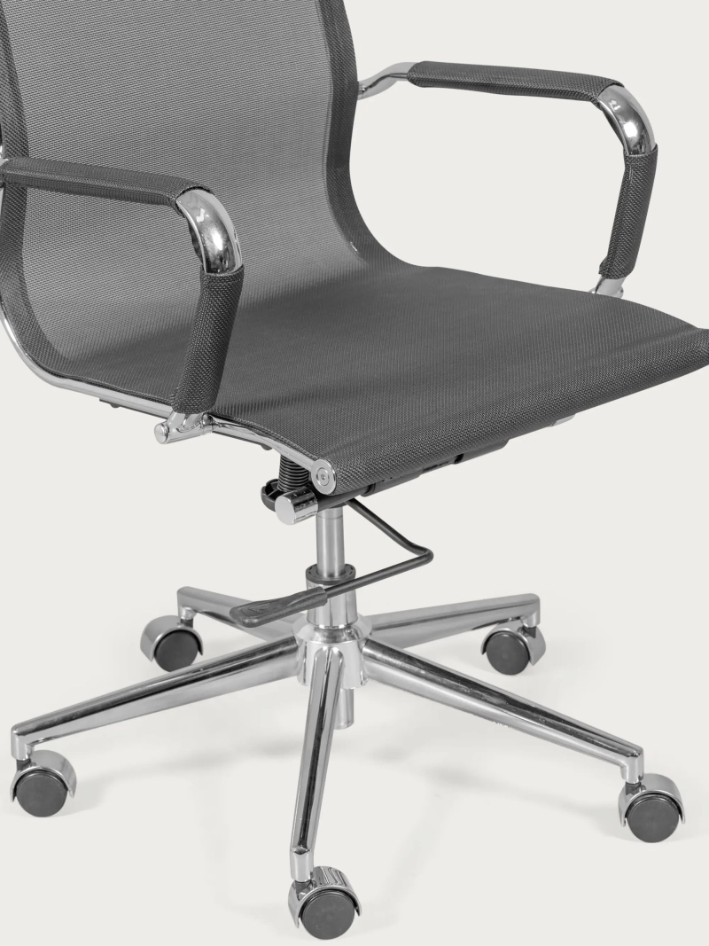 Silla de oficina con respaldo alto de malla de fibra transpirable - Alu FurnMod - 1
