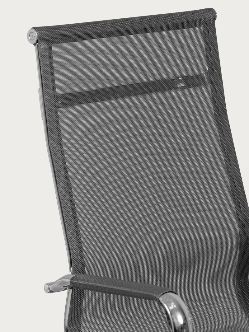 Silla de oficina con respaldo alto de malla de fibra transpirable - Alu FurnMod - 1