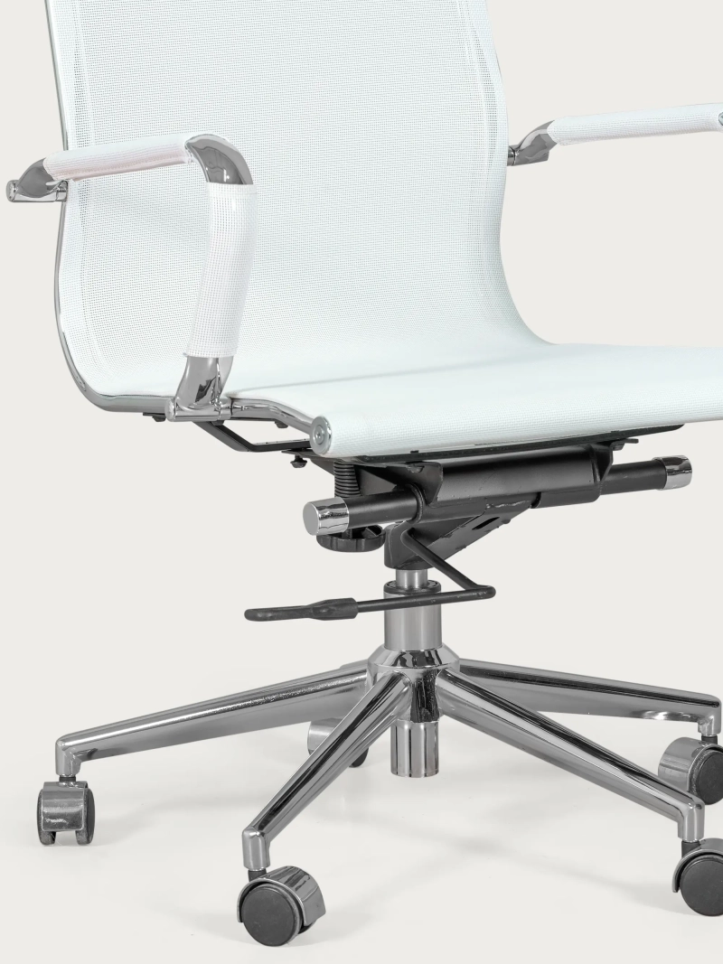 Chaise de bureau avec dossier haut en maille de fibre respirante - Alu FurnMod - 8