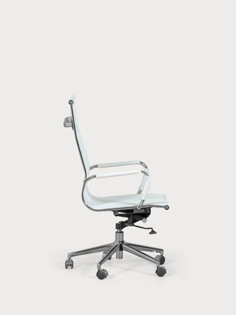 Cadeira de escritório com encosto alto em malha de fibra respirável - Alu FurnMod - 8