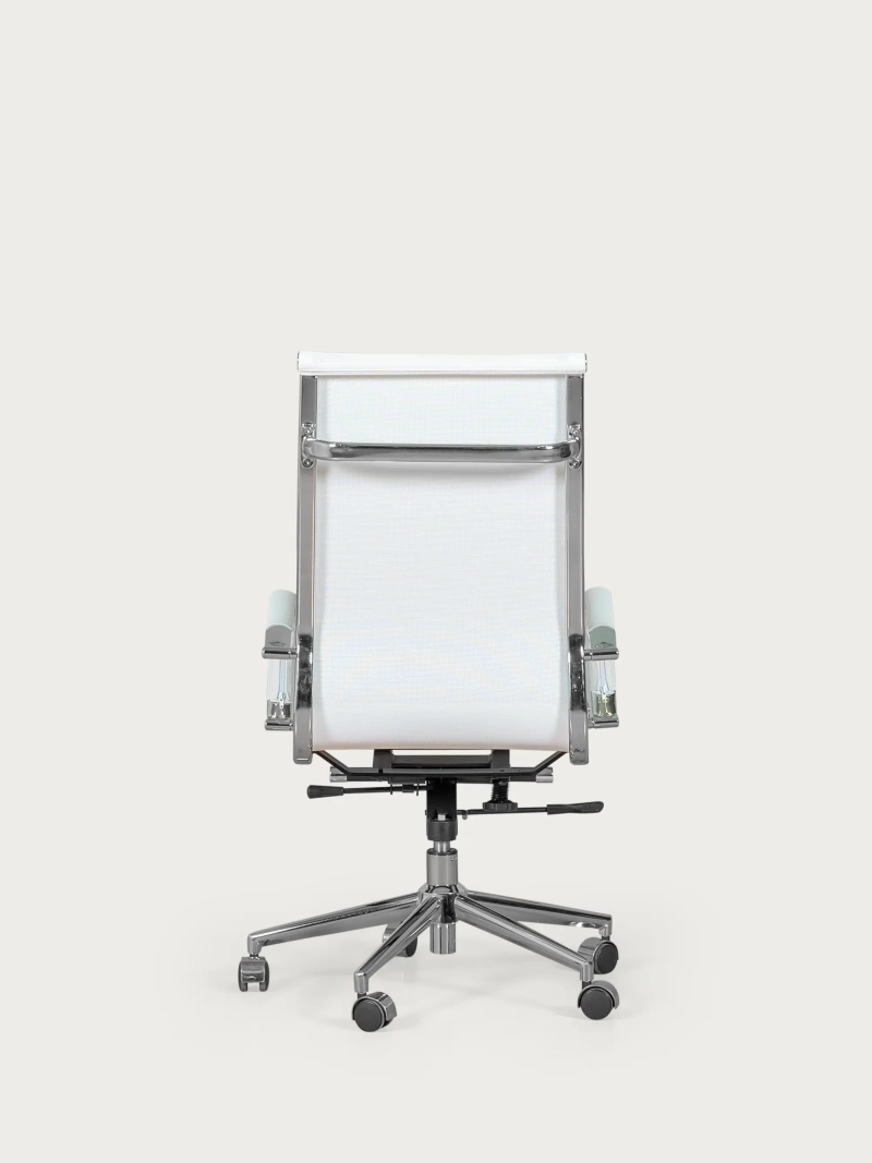 Bürostuhl mit hoher Rückenlehne aus atmungsaktivem Fasernetz - Alu FurnMod - 8