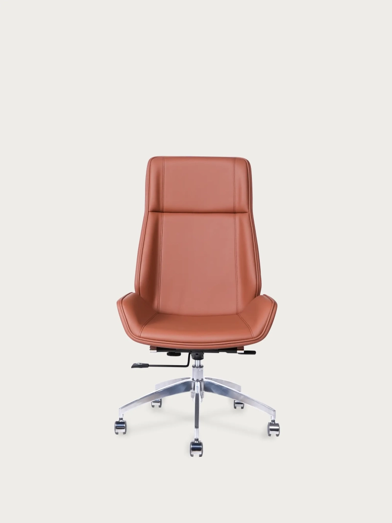 Silla de oficina tapizada en piel sintética y respaldo alto - Nordic Colors FurnMod - 3