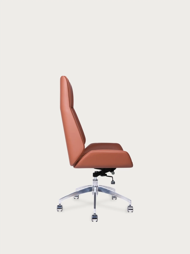 Silla de oficina tapizada en piel sintética y respaldo alto - Nordic Colors FurnMod - 2