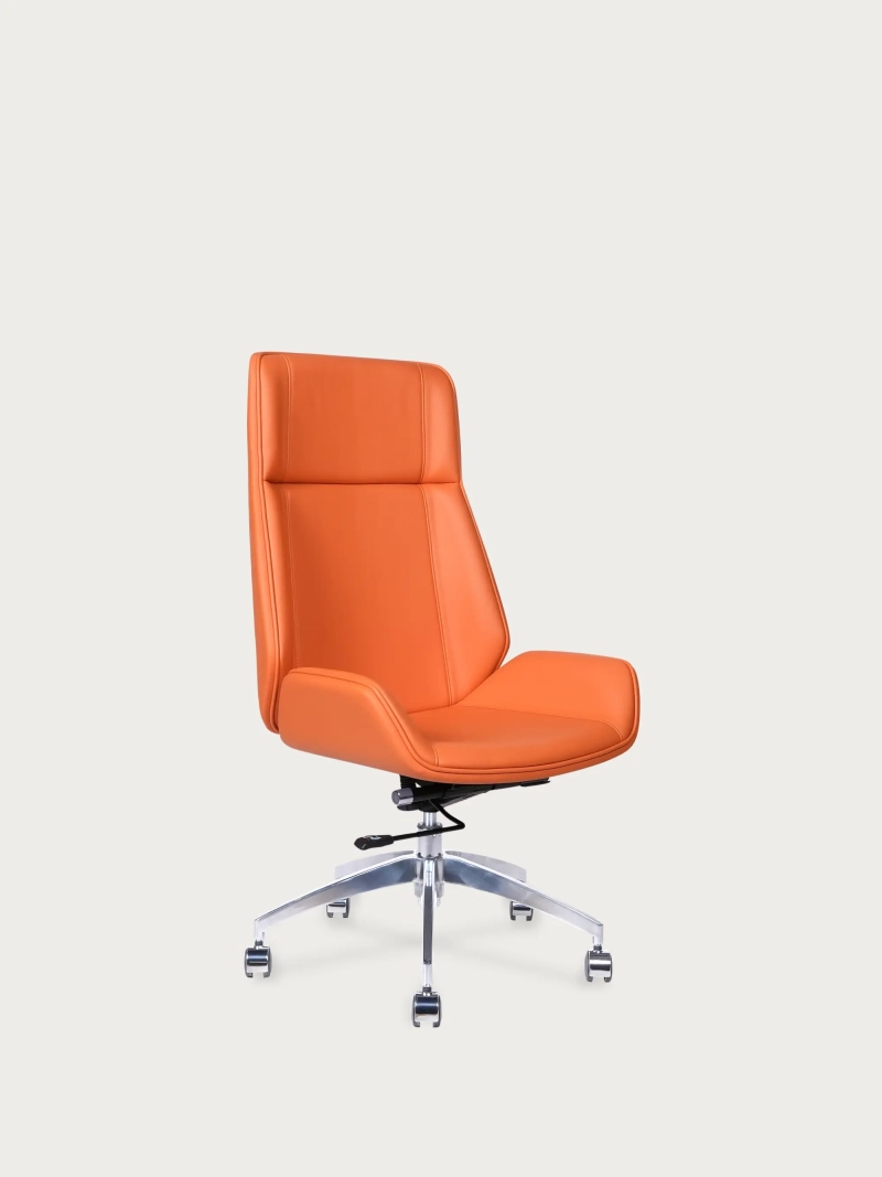 Silla de oficina tapizada en piel sintética y respaldo alto - Nordic Colors FurnMod - 16