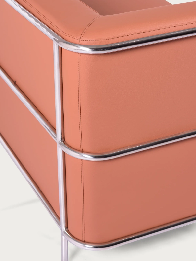 3-seater sofa in eco-leather with stainless steel frame - Torino FurnMod - 15