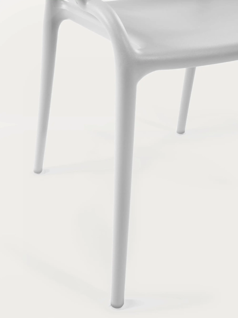 Silla de plástico con reposabrazos apta para exterior - Sunset FurnMod - 45